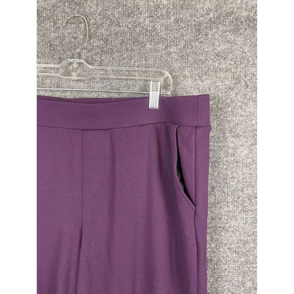 Torrid Ankle Pants Womens 2 Purple Excellent Stretch Pull On Side Slit Career - Picture 4 of 10